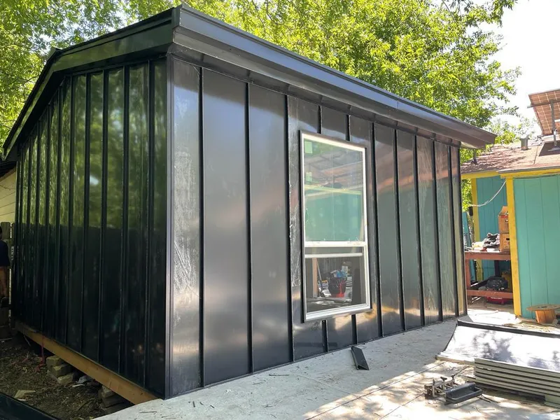 Black standing seam metal wall panels for Metal Roof Installation in Framingham